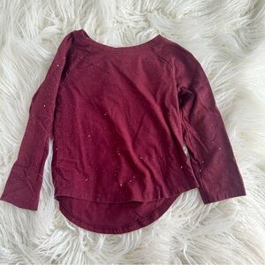 Cat & Jack Target Toddler Girls Sparkle Maroon Long Sleeve Shirt Size 4T